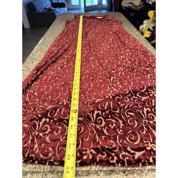 Ci Sono Size‎ M/L Crush Velvet  Burgundy Attached  Jacket Formal Holiday Dress - Picture 8 of 11